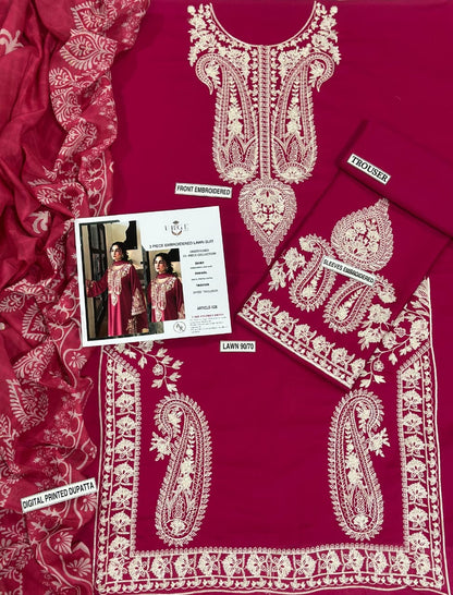 Pure LAWN 3pc EMBROIDERED