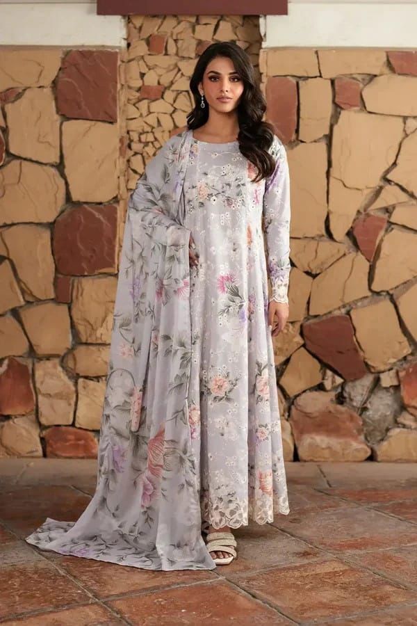 Lawn Emb Printed