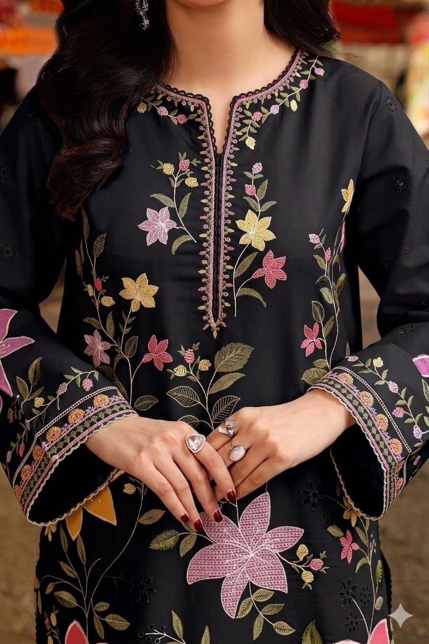Digital Doria Lawn 3-Piece Ensemble