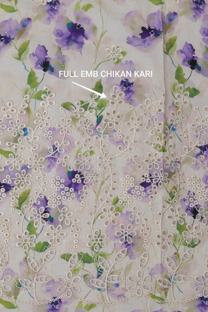 Lawn Emb Printed