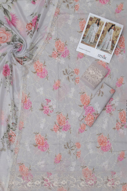 Lawn Emb Printed